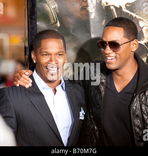 Westwood CA SEPTEMBER 17 Actors Jamie Foxx and Will Smith at the