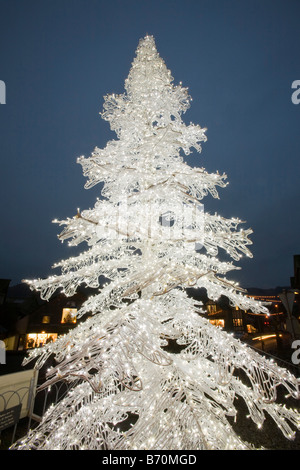 A Christmas tree in Ambleside Lake District UK Stock Photo