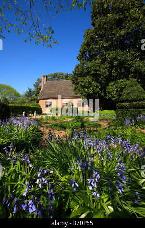 Garden, Adam Thoroughgood House, Virginia Beach, Virginia, USA Stock Photo