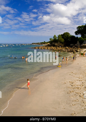 Beach at Beg-Meil near Concarneau in southern Brittany France Stock Photo