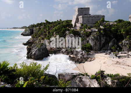 Tulum Ruins, Mexico,Caribbean Stock Photo
