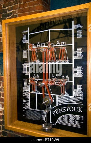 Penstock model in the Millyard Museum at Manchester New Hampshire USA Stock Photo