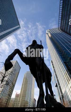 canary wharf estate Centauro sculpture by Igor Mitoraj by Upper Bank Street sculpted in bronze in 1994 Stock Photo