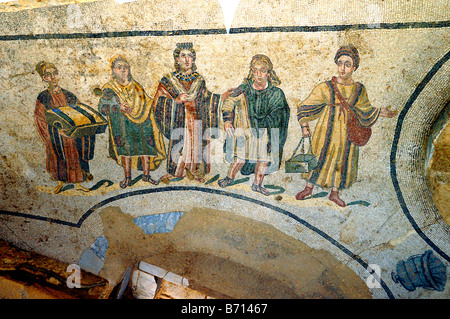 2000 year old Roman mosaics at Romana del Casale, Piazza Armerina, Sicily, Italy Stock Photo