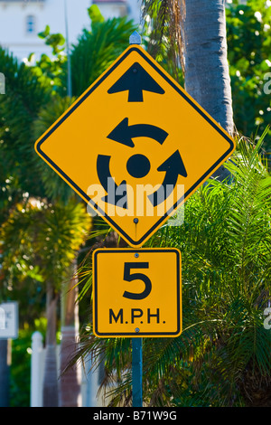 Mini roundabout road sign on white background Stock Photo: 155549759 - Alamy