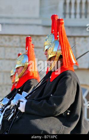 Household Cavalry, changing the guard at Horse guards parade, London, United Kingdom Stock Photo