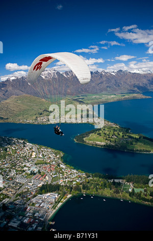 Lake Wakatipu and Queenstown aerial view, New Zealand Stock Photo - Alamy