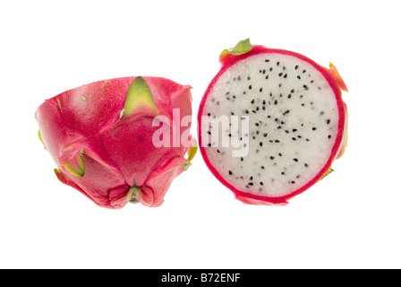 pitaya dragon fruit isolated on a white background Stock Photo