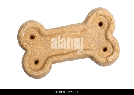 Dog bone treat cut out on white background Stock Photo