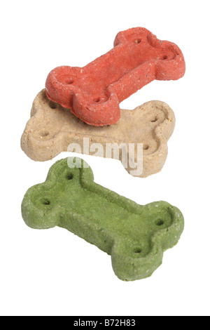 Dog bone treats cut out on white background Stock Photo