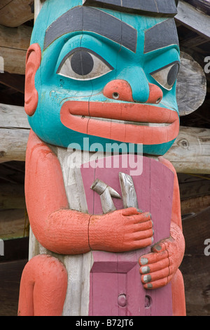 Tlingit Totem at Hoonah, Alaska Stock Photo - Alamy
