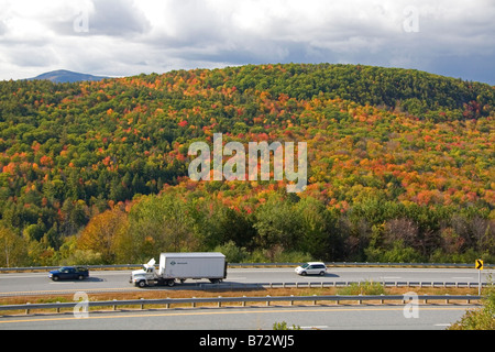 Fall foliage along interstate 89 in Sullivan County New Hampshire USA Stock Photo