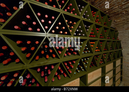 Wine cellar in English Country House Stock Photo