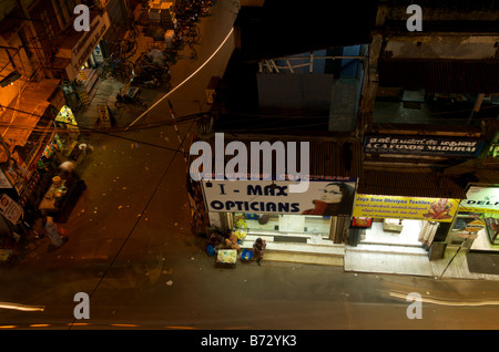 A Flowing Night Time Street Landscape Of Madurai One Of Southern India's Cities, In The State Of Tamil Nadu. Stock Photo