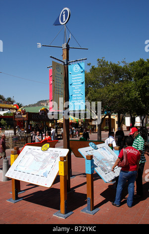 information map in market square V&A waterfront cape town south africa Stock Photo