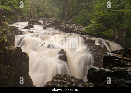 The Black Linn Waterfall near Dunkeld, Scotland Stock Photo