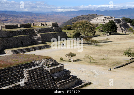 Ruins of Monte Alban, Oaxaca, Mexico Stock Photo