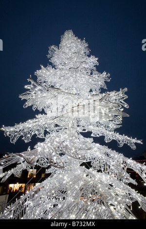 A Christmas tree in Ambleside Lake District UK Stock Photo