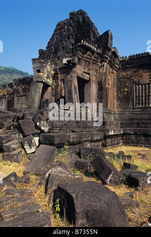 Northern Worship Pavillion (early c11th) at the Buddhist Wat Phu Temple, Champasak, Pakse, Laos Stock Photo