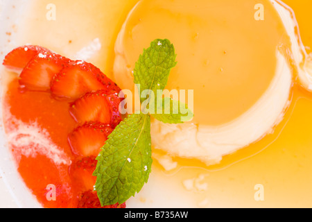 panna cotta Via Vai Trattoria and Pizzeria Montecito California Stock Photo