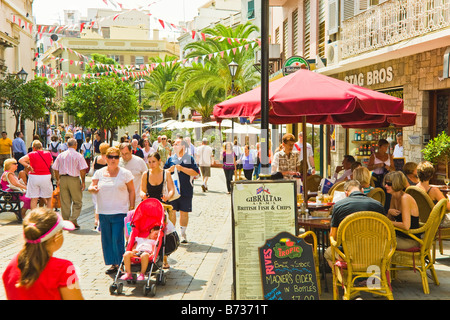 Gibraltar Scene in Main Street Stock Photo