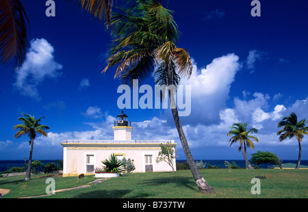 Faro de Puntas Mulas Vieques Island Puerto Rico Caribbean Stock Photo