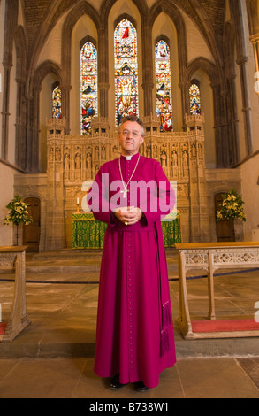 Bishop of Swansea and Brecon The Right Reverend John Davies pictured in Brecon Cathedral Stock Photo