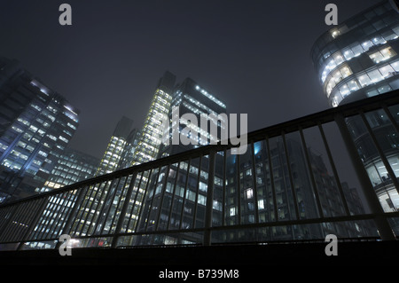 city of london at night  Barbican district london england uk Stock Photo