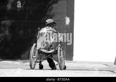 Handicapped on the street Stock Photo