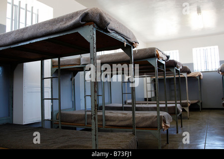 interior of a prison cell maximum security prison robben island cape town south africa Stock Photo