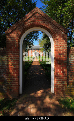 Garden Entry, Historic Kenmore Plantation & Gardens, Fredericksburg, Virginia, USA Stock Photo