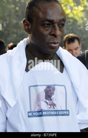 Thousands marched through London with parents & families of murdered teen victims of gun and knife crime Sept 20th 2008. Stock Photo