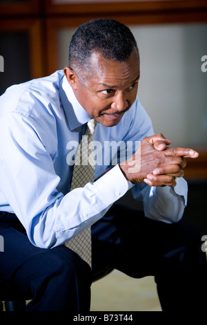 Close-up of middle-aged African-American businessman Stock Photo