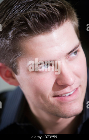Headshot of handsome young man Stock Photo