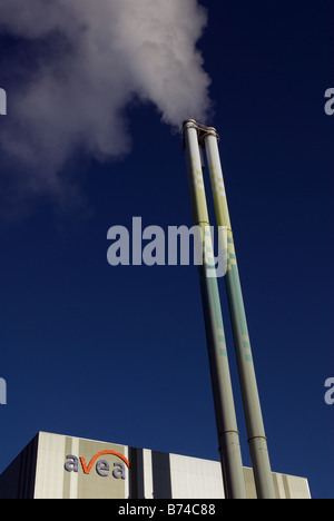 Avea commercial waste disposal incinerator, Levekusen, North Rhine-Westphalia, Germany. Stock Photo