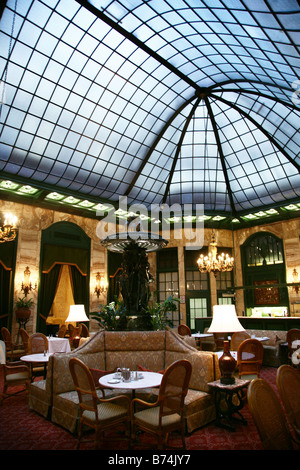 Palm court in the Grand Hotel Oslo Stock Photo