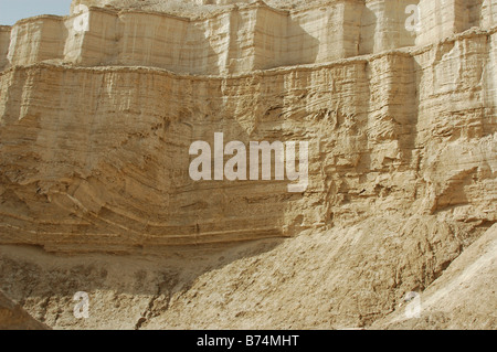 Israel Sodom near the southern part of the Dead Sea Sandstone ravine Stock Photo