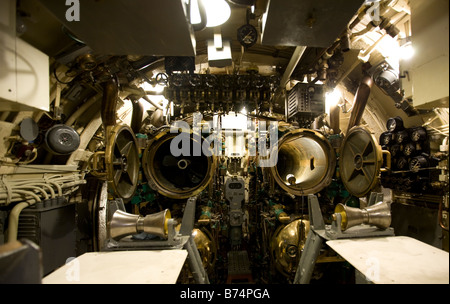 21-inch (533 mm) torpedo tubes aboard USS Pampanito Stock Photo