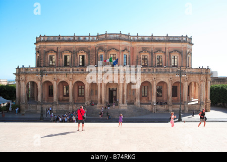 Town Hall, Palazzo Ducezio, Noto, Sicily Stock Photo