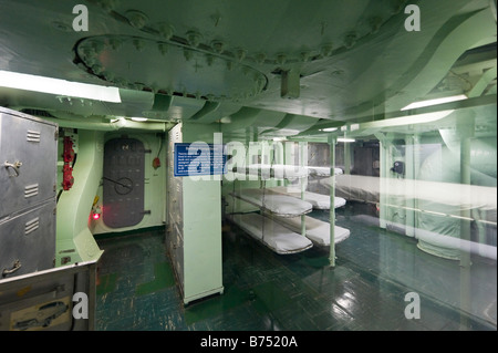 Berthing compartment onboard the USS Yorktown aircraft carrier ...