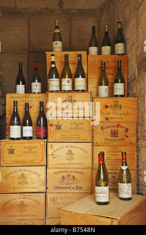 Châteauneuf-du-Pape winery, Rhône wine region, France Stock Photo