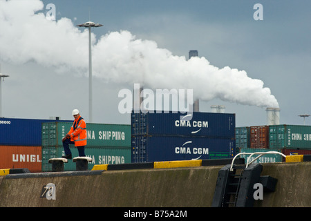 Netherlands Port of Rotterdam the Dutch rowers KRVE Stock Photo