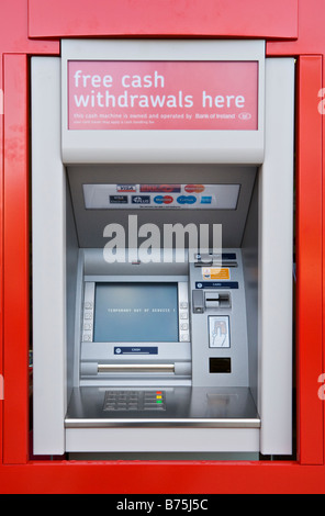 ATM Temporary out of service - free cash withdrawels here Stock Photo