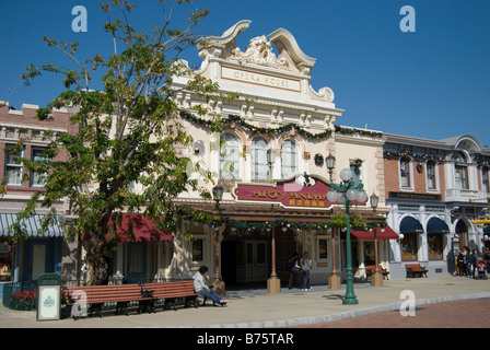 Shops on Main Street USA, Hong Kong Disneyland Resort, Lantau Island, Hong Kong, People's Republic of China Stock Photo