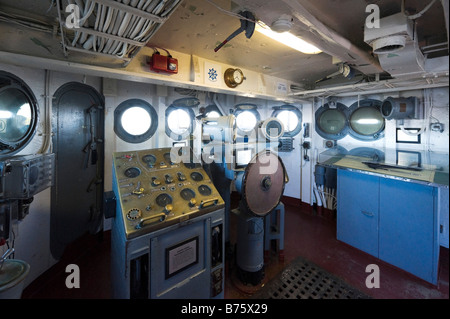 The bridge of the USS Yorktown aircraft carrier, Patriots Point Naval Museum, Charleston, South Carolina Stock Photo