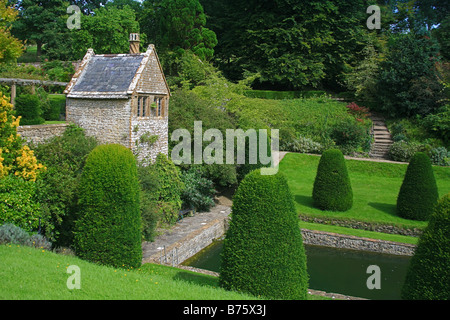 The Lower Pool in Mapperton House Gardens ('The Nation’s Finest Manor House'), Dorset, England, UK Stock Photo