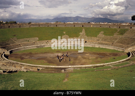 Amphitheater in Pompeii Italy Stock Photo