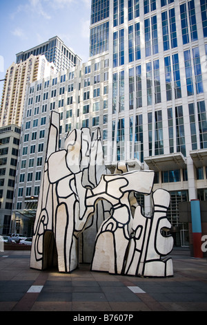 Chicago Il: Dubuffet Sculpture Downtown In Front Of Thompson Center 