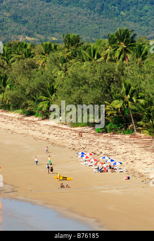 The view from the lookout down towards Port Douglas' iconic Four Mile Beach, Queensland, Australia Stock Photo