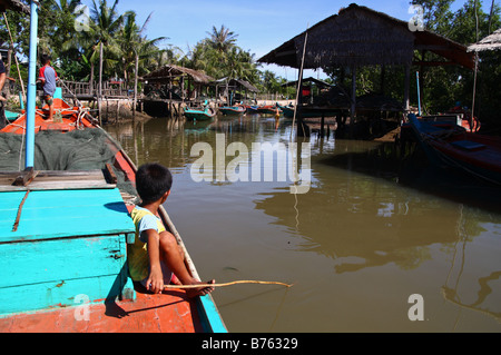 floating village kampot cambodian fishing kid near young south cambodia alamy similar